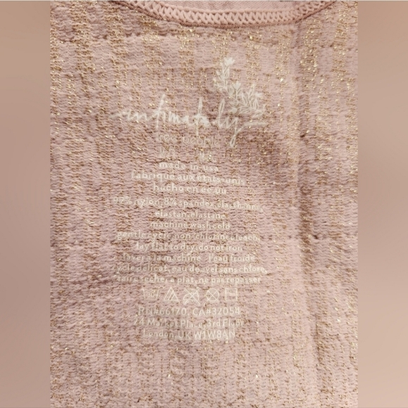 FREE PEOPLE LIKE NEW Sprinkled In Gold Bodysuit Size M/L - Picture 4 of 5